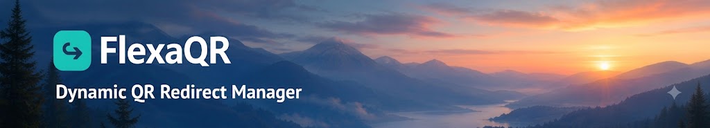 FlexaQR — Dynamic QR Redirect Manager. Print Once. Control the destination from your phone!